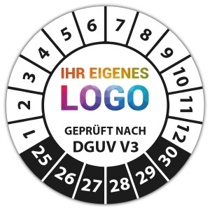 Prüfplakette Geprüft nach DGUV Vorschrift 3 - DGUV Vorschrift 3 - Elektrische Betriebsmittel logo