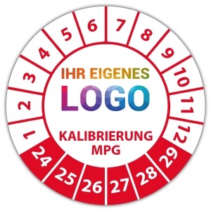 Prüfplakette "Nächste Kalibrierung gemäß MPG" logo