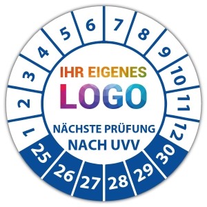 Prüfplakette Geprüft nach UVV nächster Prüftermin -  logo