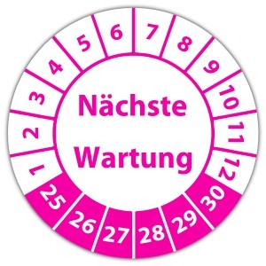 Prüfplakette Nächste Wartung - Prüfplaketten Neutral