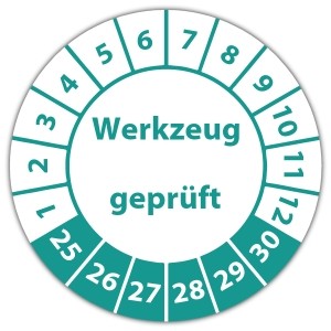 Prüfplakette Werkzeug geprüft - Prüfplaketten Neutral