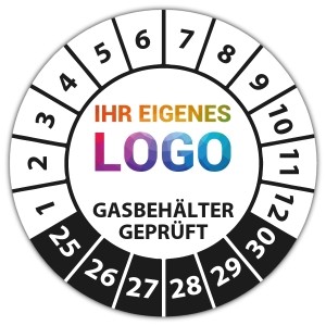 Prüfplakette Gasbehälter geprüft - Prüfplaketten Neutral logo