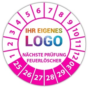 Prüfplakette Feuerlöscher geprüft Nächster Prüftermin - Prüfplaketten Neutral logo