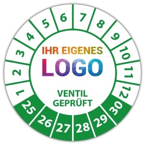 Prüfplakette Ventil geprüft - Prüfplaketten Neutral logo