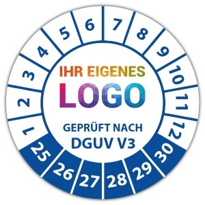 Prüfplakette Geprüft nach DGUV Vorschrift 3 - DGUV Vorschrift 3 - Elektrische Betriebsmittel logo