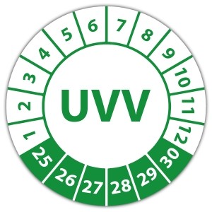 Prüfplakette UVV - Prüfplaketten UVV