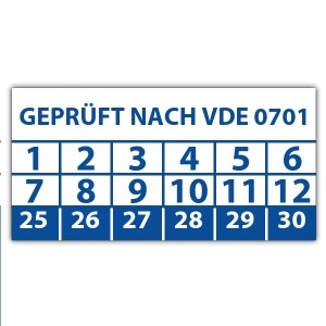 Prüfplakette Geprüft nach VDE 0701 - Prüfplaketten VDE / Elektro