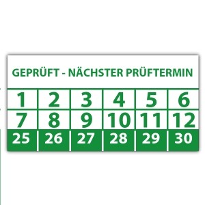 Prüfplakette Geprüft - Nächster Prüftermin - Prüfplaketten Neutral