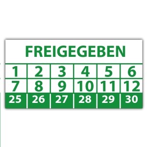 Prüfplakette  Freigegeben - Prüfplaketten Neutral