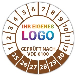 Prüfplakette Geprüft nach VDE 0100 - Prüfplaketten VDE / Elektro logo