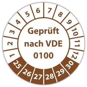 Prüfplakette Geprüft nach VDE 0100 - Prüfplaketten VDE / Elektro