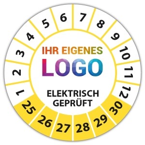 Prüfplakette Dokumentenfolie Elektrisch geprüft - Prüfplaketten Dokumentenfolie logo