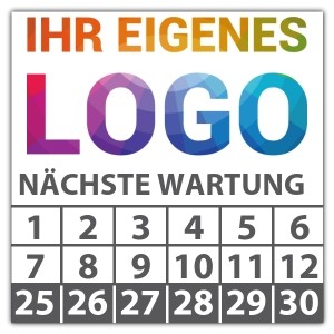 Prüfplakette Nächste Wartung - Prüfplaketten Quadrat logo