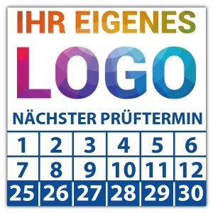 Prüfplakette Dokumentenfolie Geprüft nächster Prüftermin - Prüfplaketten Neutral logo