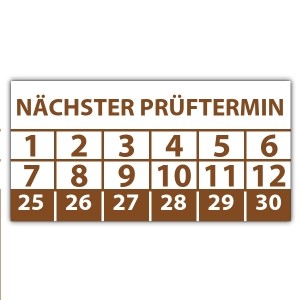 Prüfplakette Dokumentenfolie Nächster Prüftermin - Prüfplaketten Neutral