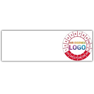 Kabelprüfplakette mit logo - Prüfplaketten mit Logo