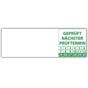 Kabelprüfplakette "Geprüft nächster Prüftermin"