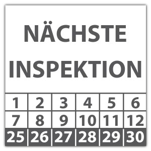 Prüfplakette Nächste Inspektion - Prüfplaketten Neutral