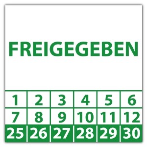 Prüfplakette Freigegeben - Prüfplaketten Neutral