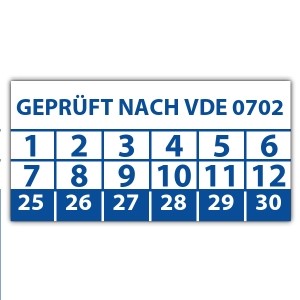 Prüfplakette Geprüft nach VDE 0702 - Prüfplaketten VDE / Elektro